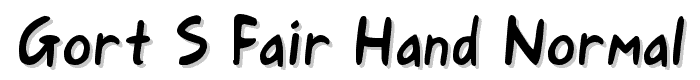 Gort_s Fair Hand normal font