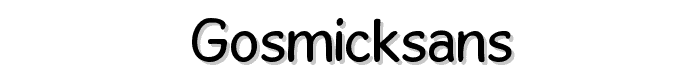 GosmickSans font