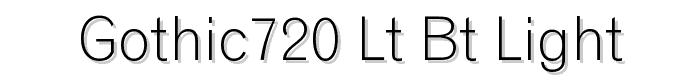 Gothic720%20Lt%20BT%20Light font