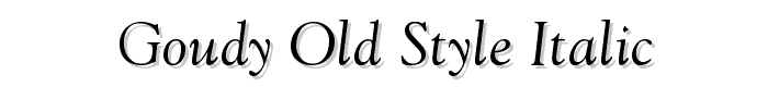 Goudy%20Old%20Style%20ITALIC font