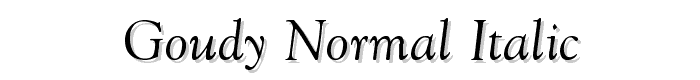 Goudy-Normal-Italic font