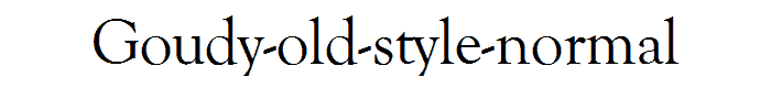 Goudy-Old-Style-Normal font