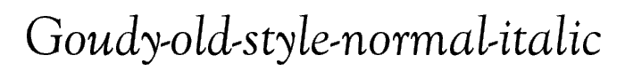 Goudy-Old-Style-Normal-Italic font