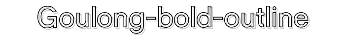 Goulong Bold Outline font