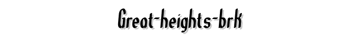 Great Heights BRK font