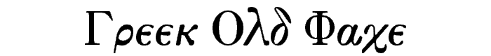 Greek%20Old%20Face font