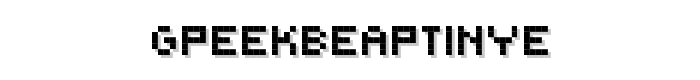 GreekBearTinyE font