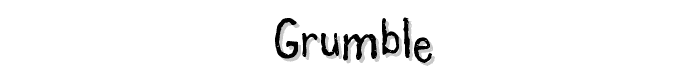 Grumble font