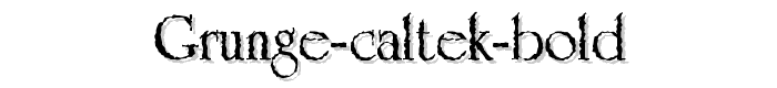 Grunge Caltek Bold font