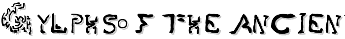 A preview of the Gylphs of the Ancients font
