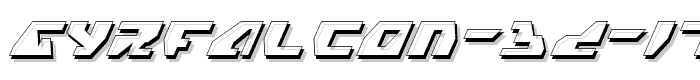 Gyrfalcon 3D Italic font