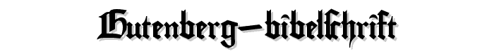 Aperçu de la police gutenberg bibelschrift