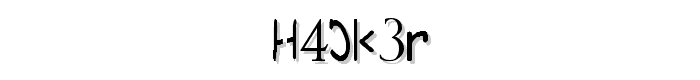 H4ck3R font