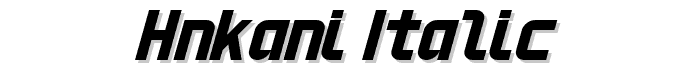 HNkani-Italic font