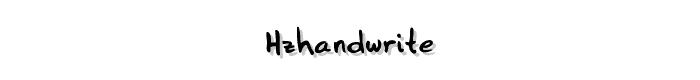 HZHandwrite font