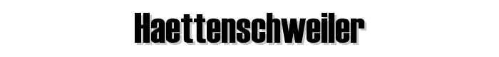 Haettenschweiler font