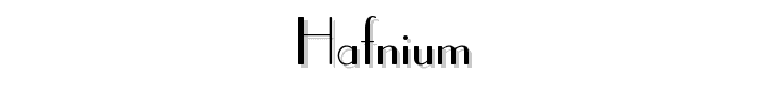 Hafnium font