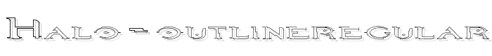 Halo OutlineRegular font