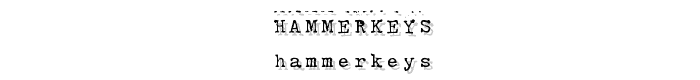 HammerKeys font