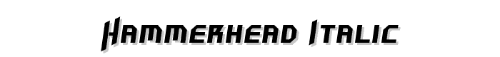 Hammerhead%20Italic font