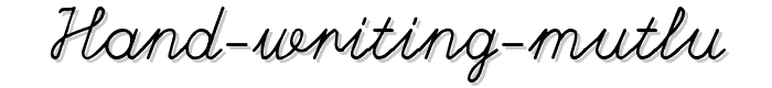 Hand writing Mutlu font