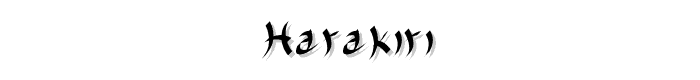 Harakiri font