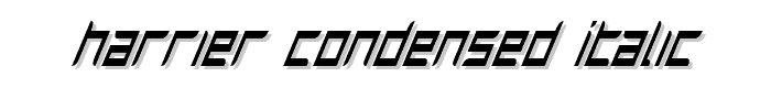 Harrier%20Condensed%20Italic font