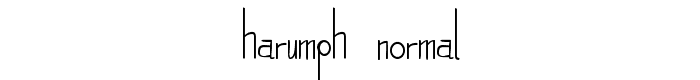 Harumph%20Normal font