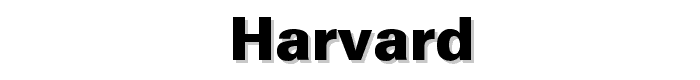 Harvard font