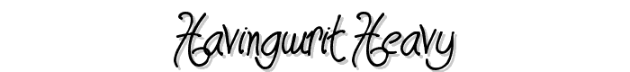 HavingWrit%20Heavy font