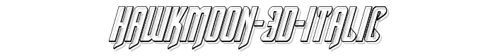 Hawkmoon 3D Italic font