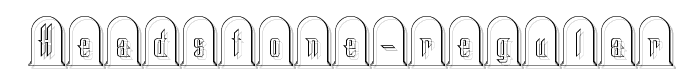 Headstone Regular font