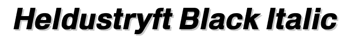 HeldustryFT Black Italic font