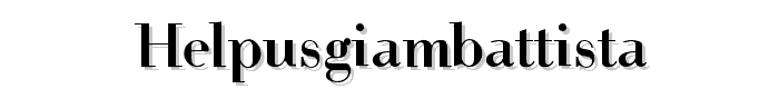 HelpUsGiambattista font