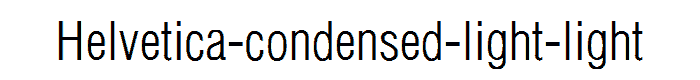 Helvetica-Condensed-Light-Light font