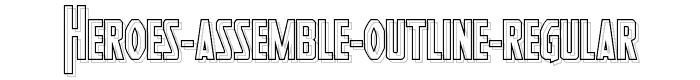 Heroes Assemble Outline Regular font