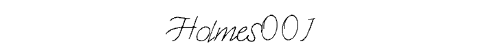 Holmes001 font