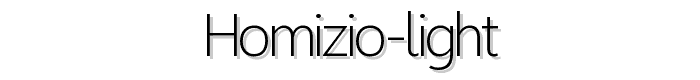 Homizio Light font