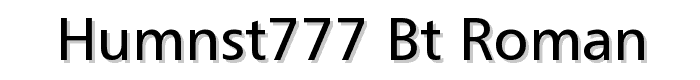 Humnst777%20BT%20Roman font