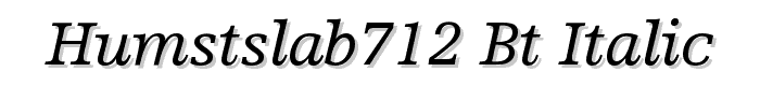 HumstSlab712%20BT%20Italic font