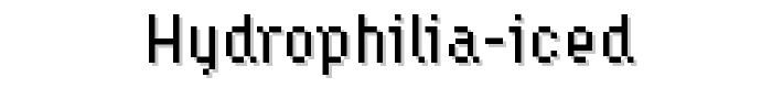 Hydrophilia Iced font
