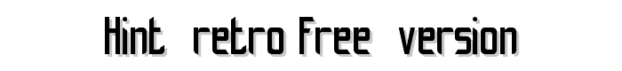 hint-retro_free-version font