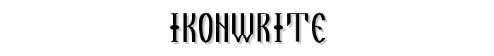 IkonWrite font