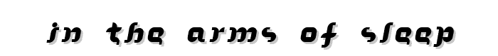 In the arms of sleep font
