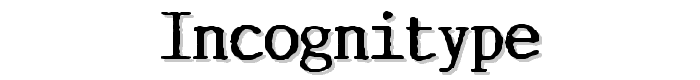 Incognitype font