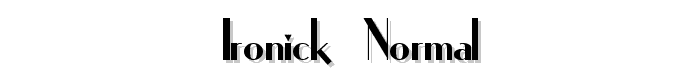 Ironick-Normal font