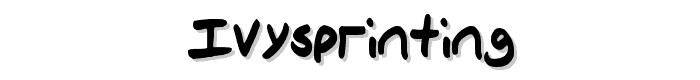 IvysPrinting font