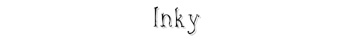 inky font