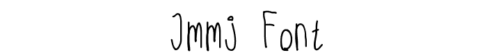 A preview of the JMMJ font