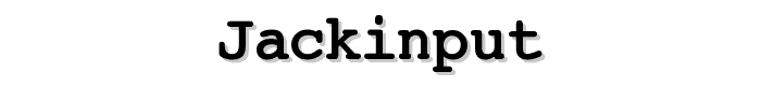 JackInput font